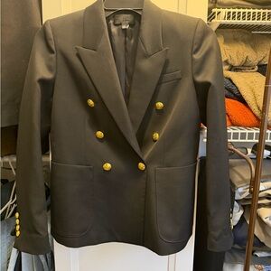 Nili Lotan Nathalia Blazer Black 100% Wool size 4